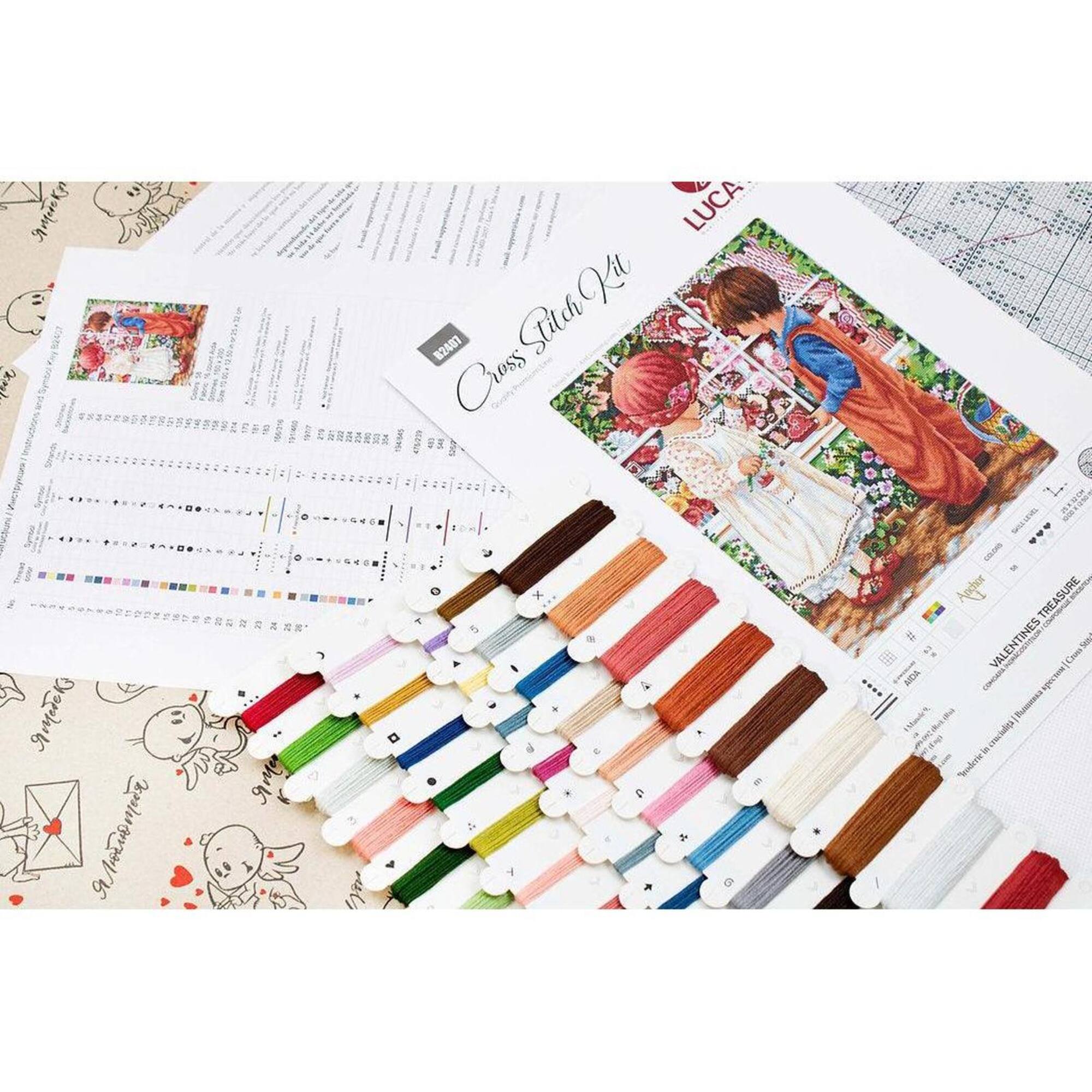 Luca-S Valentines Treasure Counted Cross Stitch Kit Counted Cross Stitch Kit